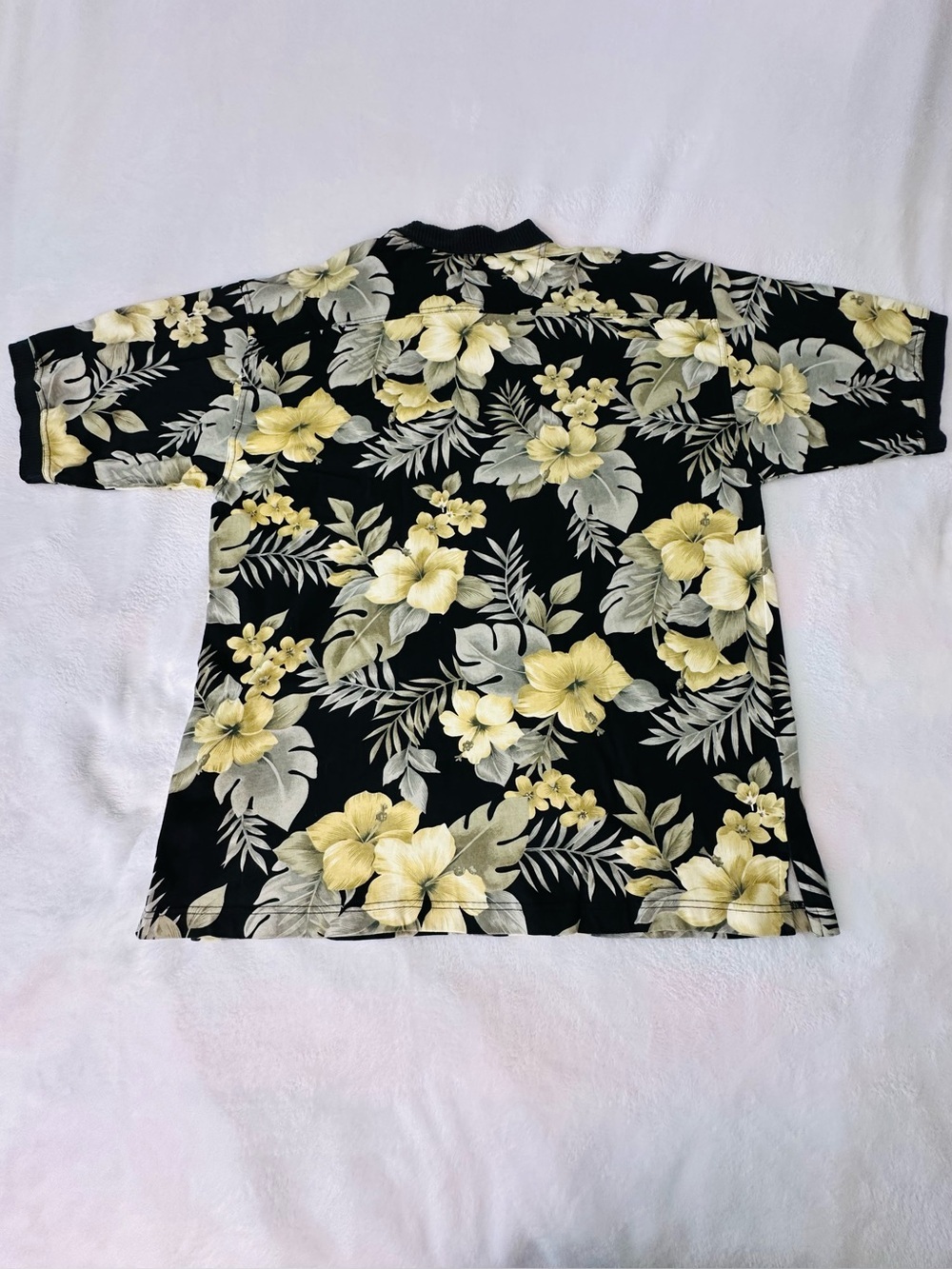 Tommy Bahama Black Floral Daydream Believer Polo Size XL - Picture 2 of 7